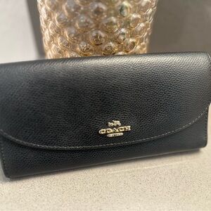 Coach Black Leather Women's Wallet